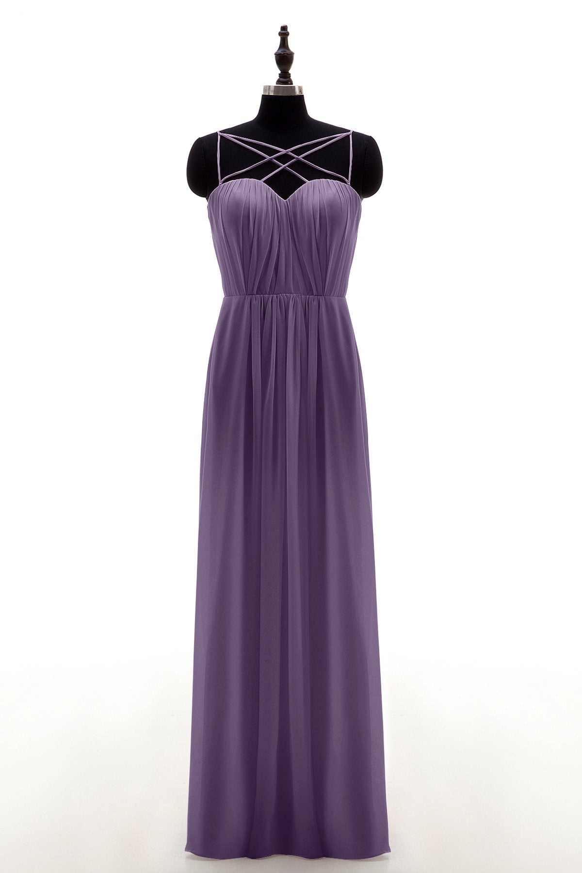 COCOMELODY Sheath-Column Floor Length Chiffon Bridesmaid Dress NB3315 