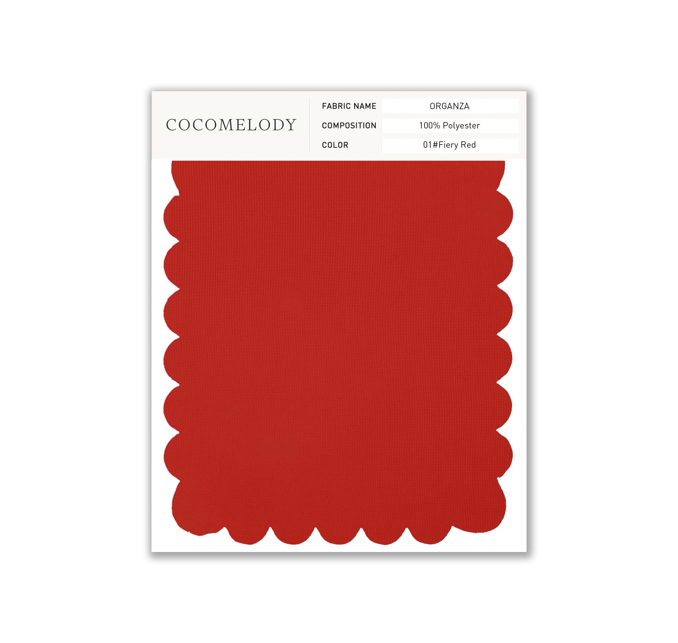 COCOMELODY Organza Fabric Swatch in Single Color SWOR16006 