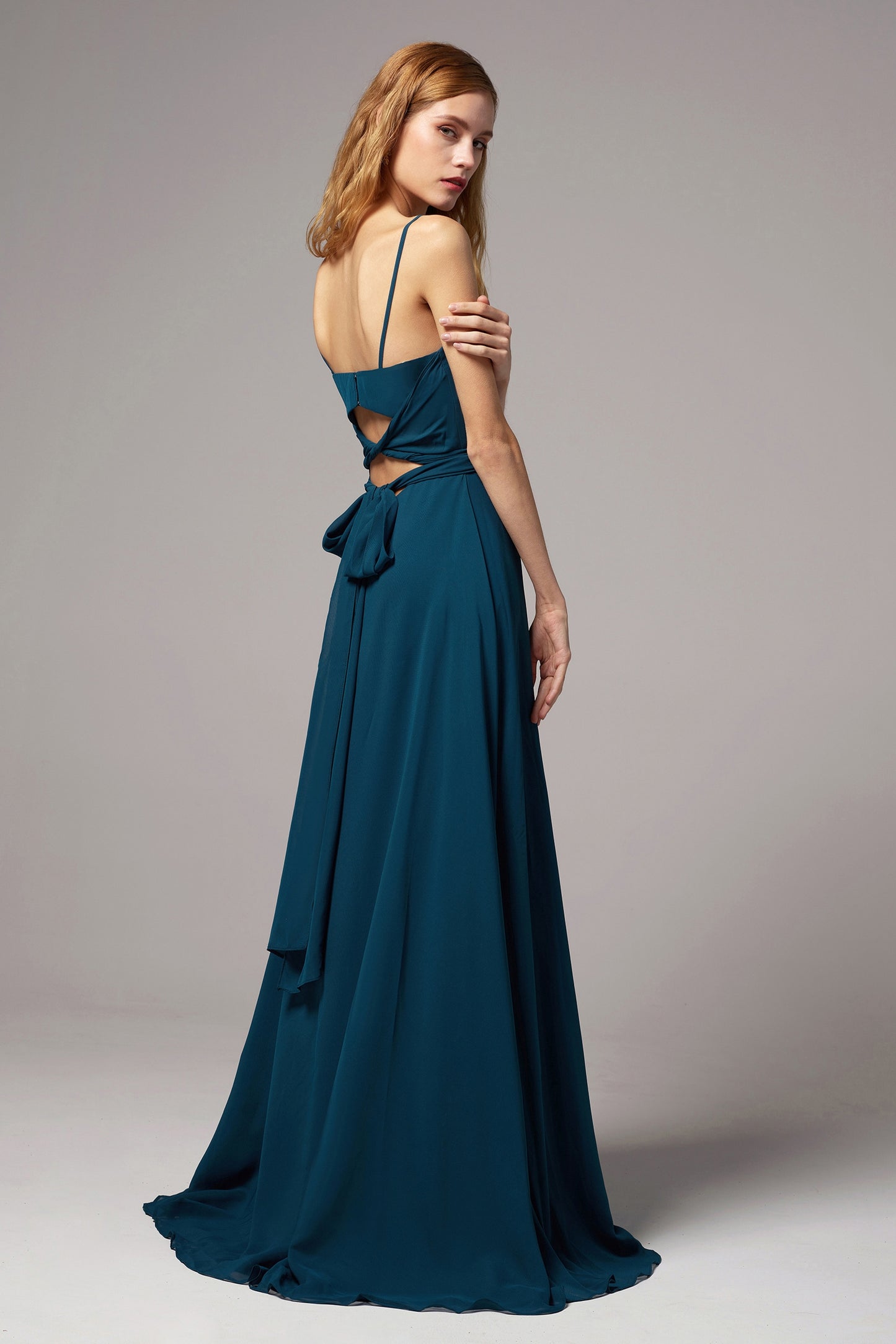 A-Line Floor Length Chiffon Bridesmaid Dress CB0414