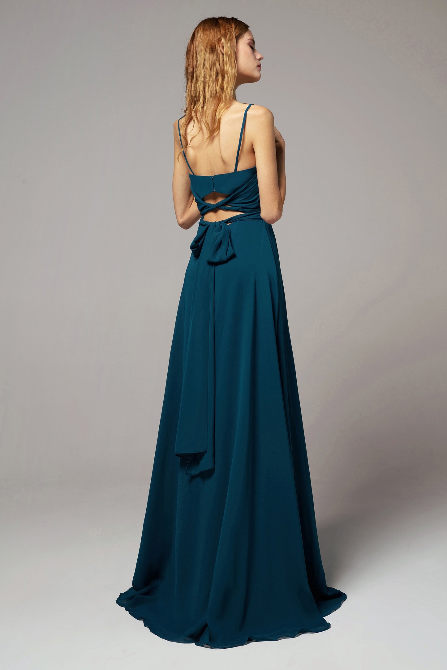 A-Line Floor Length Chiffon Bridesmaid Dress CB0414