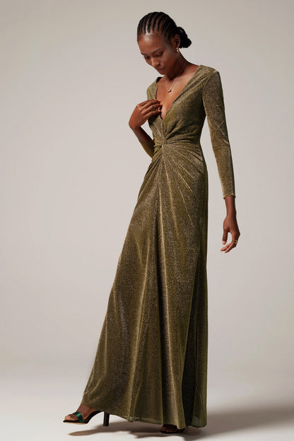 Sheath-Column Floor Length Thick Thread Cloth Dress CS0234