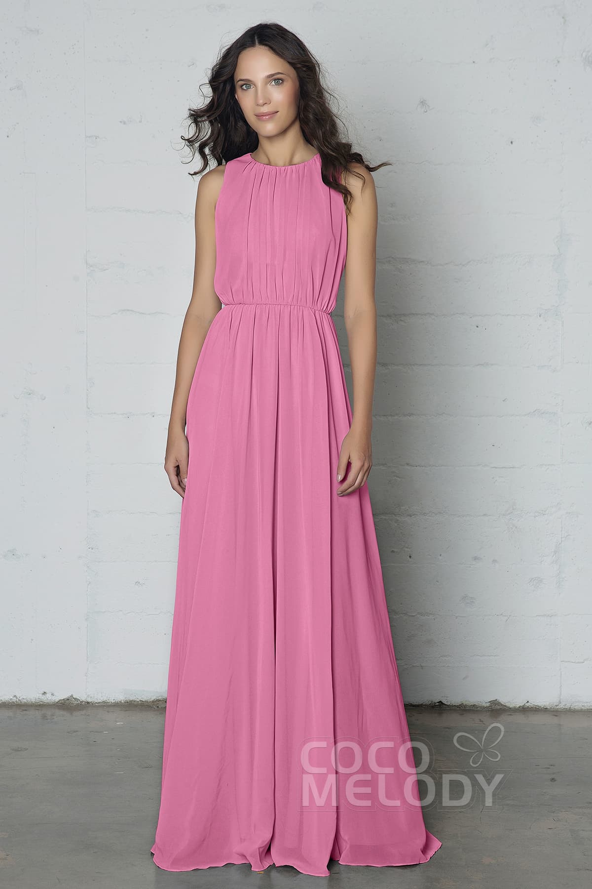 COCOMELODY Sheath-Column Floor Length Chiffon Dress PR17020 