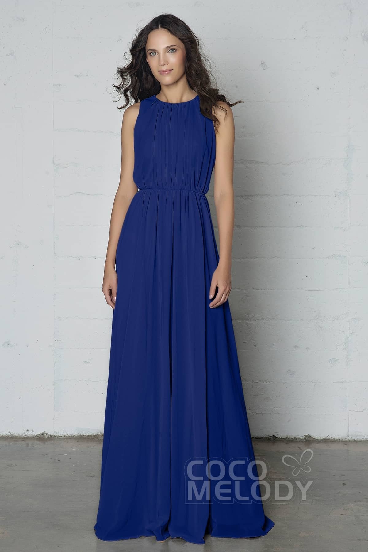 COCOMELODY Sheath-Column Floor Length Chiffon Dress PR17020 