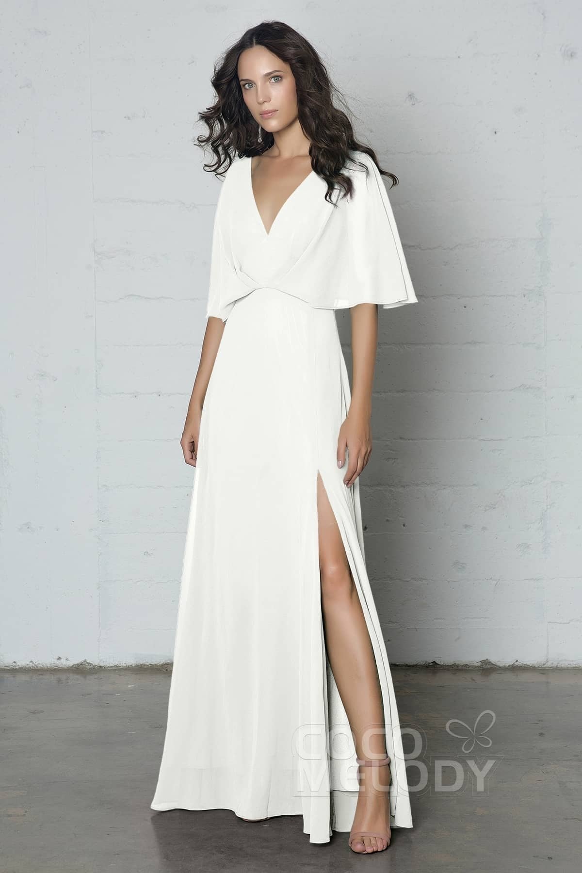 COCOMELODY Sheath-Column Floor Length Chiffon Dress PR17024 