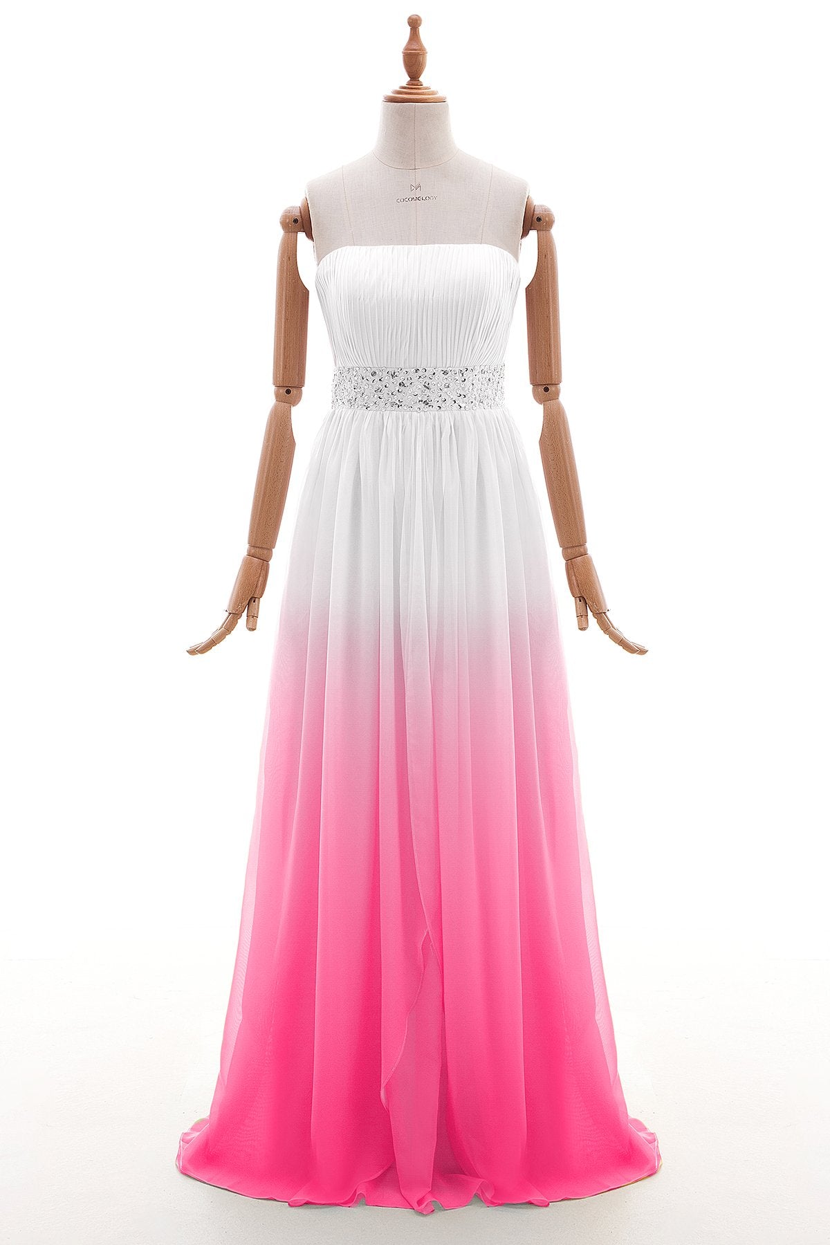 COCOMELODY Sheath-Column Floor Length Ombre Bridesmaid Dress Formal Dresses PR2921 