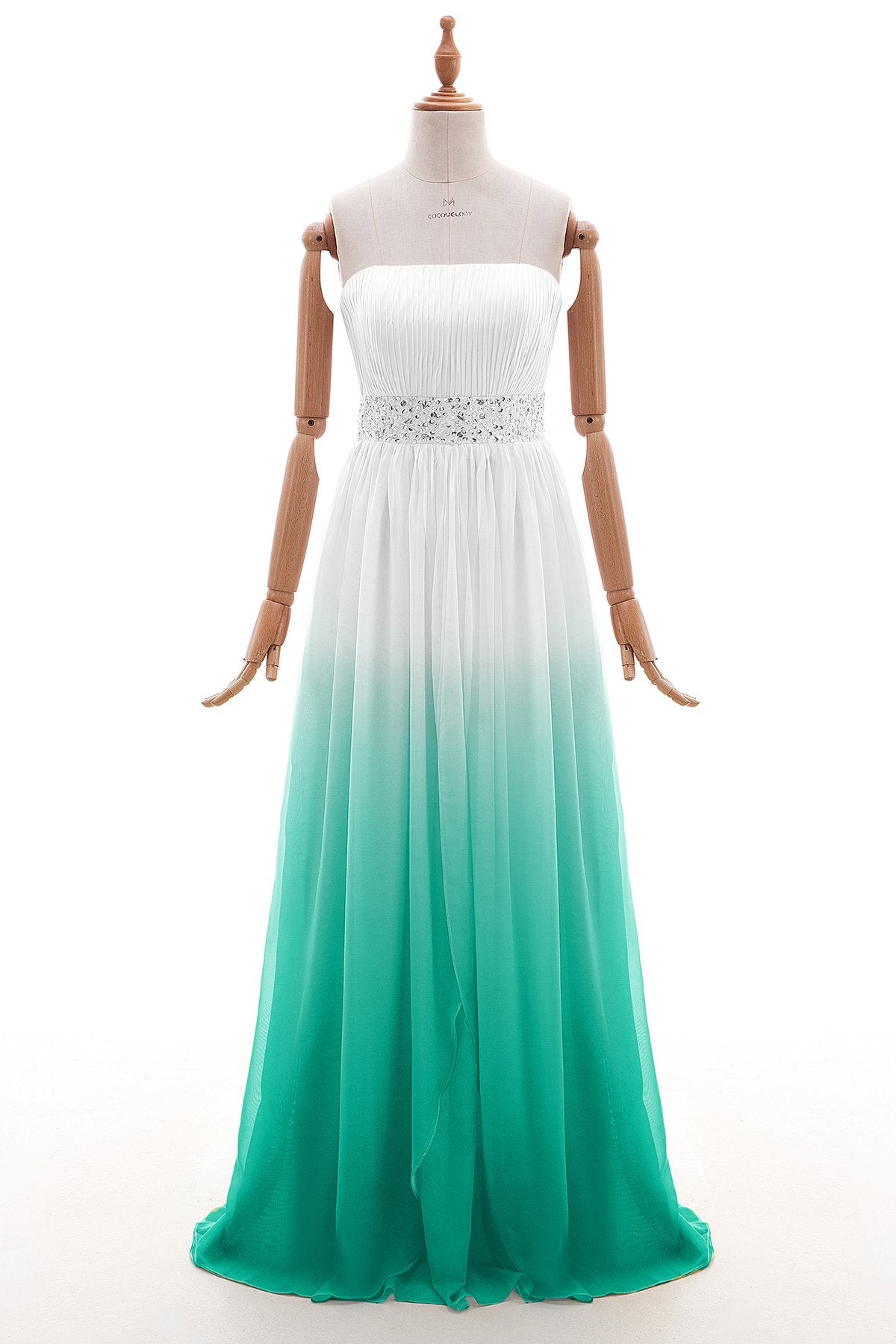 COCOMELODY Sheath-Column Floor Length Ombre Bridesmaid Dress Formal Dresses PR2921 