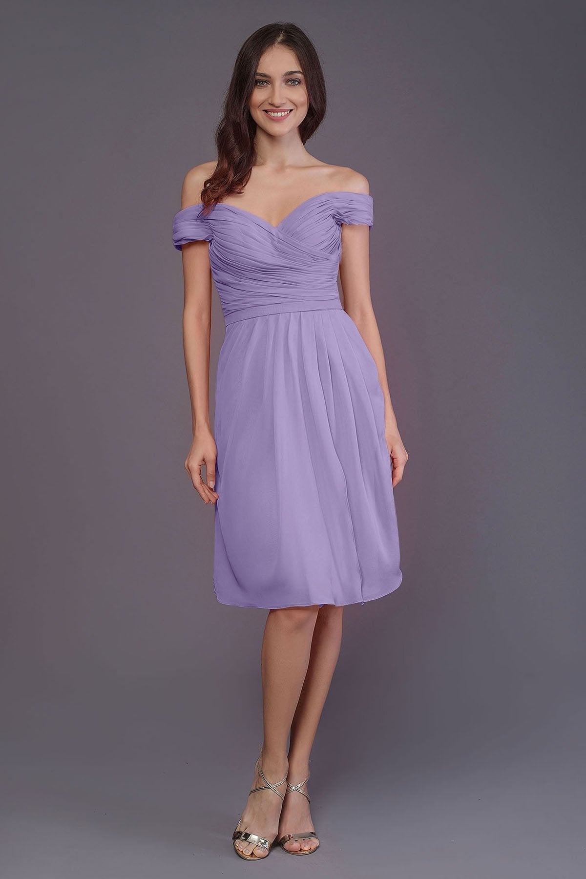 COCOMELODY Sheath-Column Knee Length Short Bridesmaid Dress PR3485 