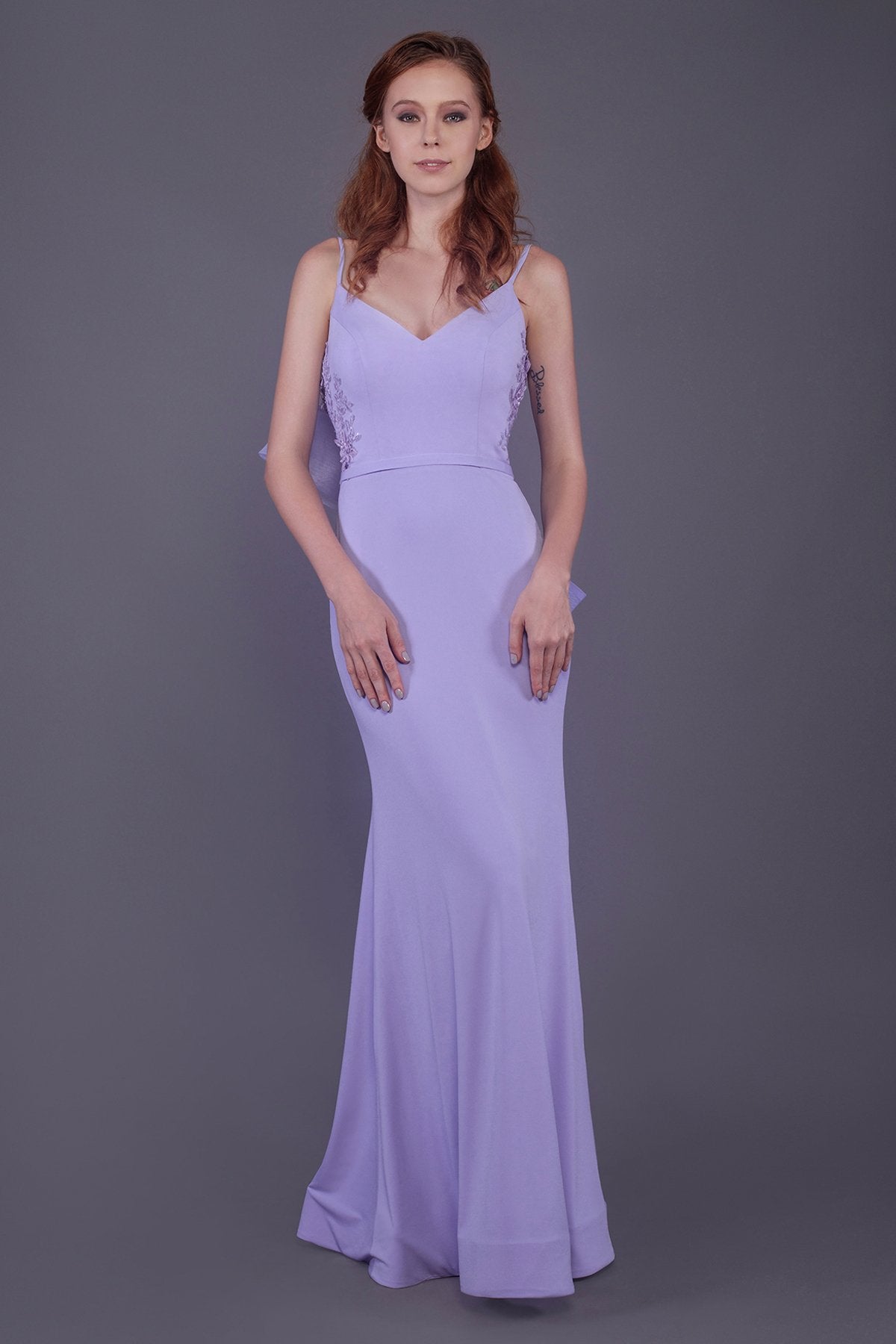 COCOMELODY Mermaid Floor Length Knitted Fabric Bridesmaid Dress PR3511 