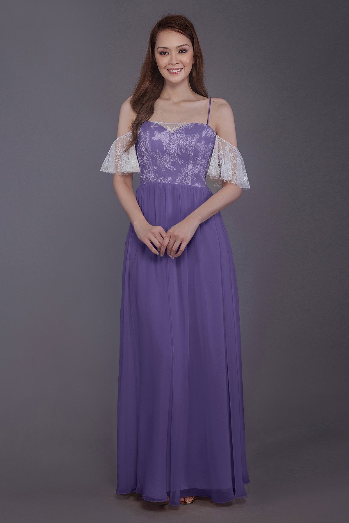 COCOMELODY Sheath-Column Floor Length Chiffon Bridesmaid Dress PR3521 