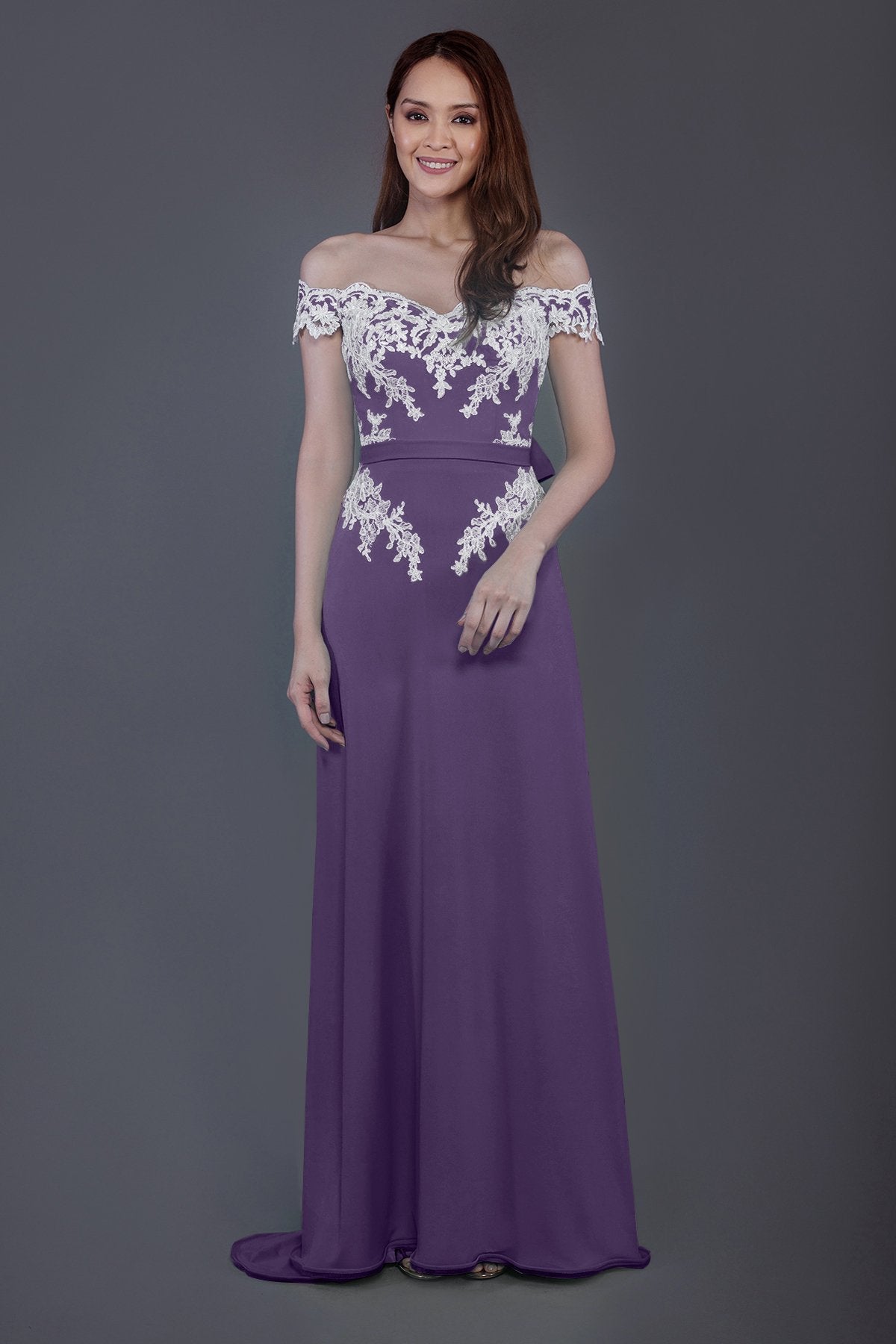 COCOMELODY Sheath Sweep Train Knitted Fabric Bridesmaid Dress PR3561 