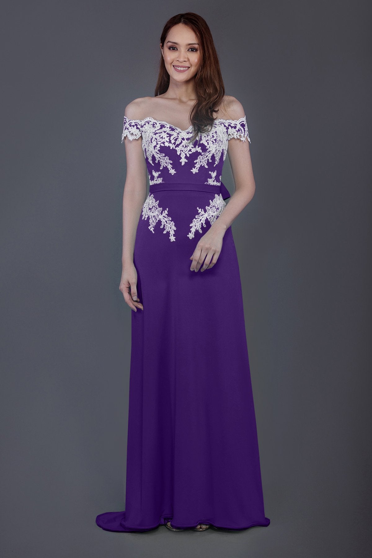 COCOMELODY Sheath Sweep Train Knitted Fabric Bridesmaid Dress PR3561 