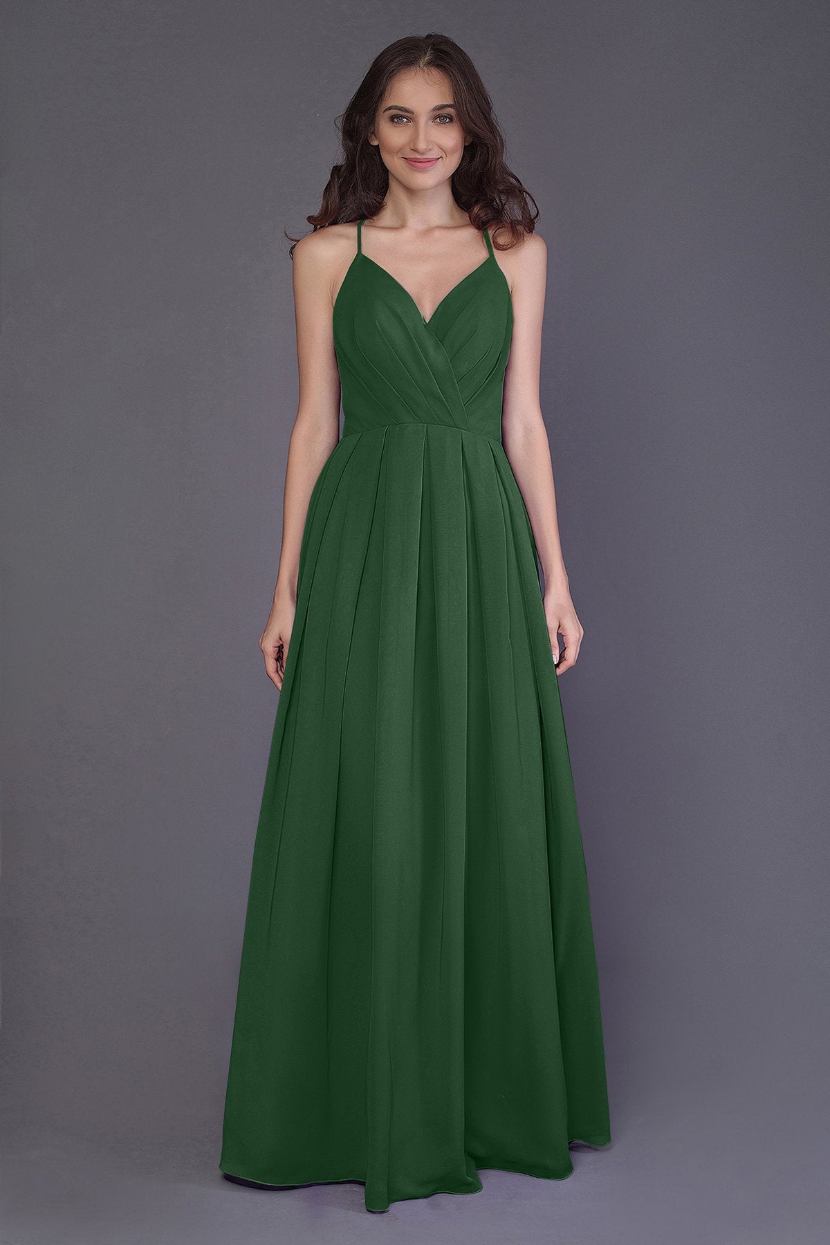 COCOMELODY Sheath-Column Floor Length Chiffon Bridesmaid Dress PR3572 