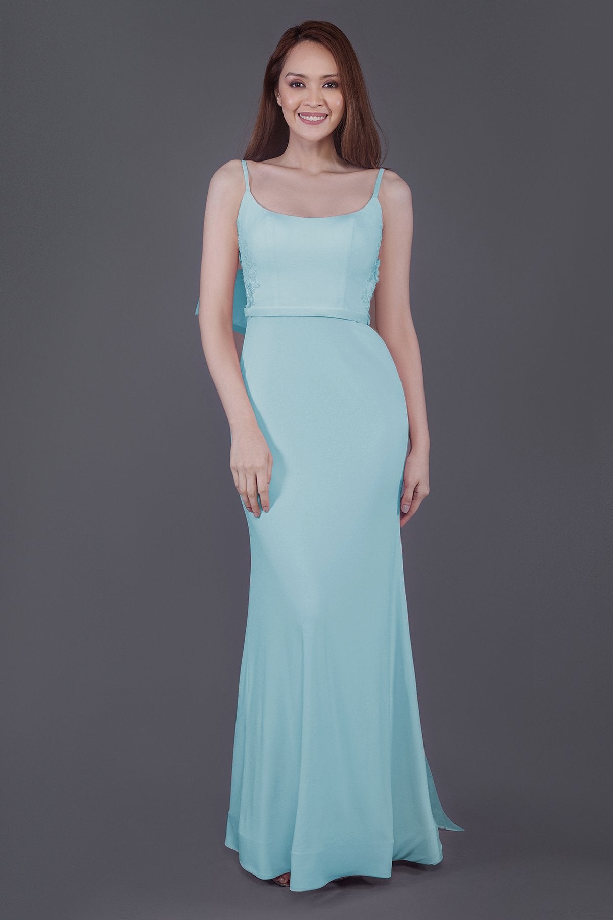 COCOMELODY Mermaid Floor Length Knitted Fabric Bridesmaid Dress PR3594 