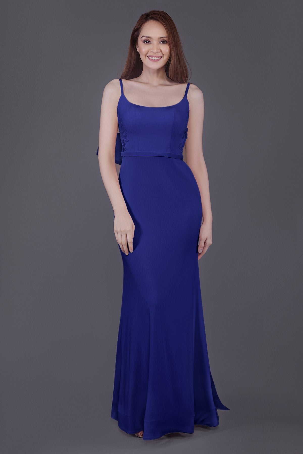 COCOMELODY Mermaid Floor Length Knitted Fabric Bridesmaid Dress PR3594 