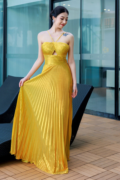 Sheath-Column Floor Length Hot Stamping Cloth Prom Dress CS0486