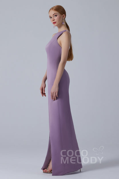 Sheath-Column Floor Length Satin Dress CB0267