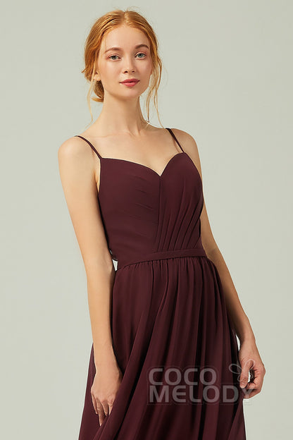 A-Line Floor Length Chiffon Bridesmaid Dress CB0296