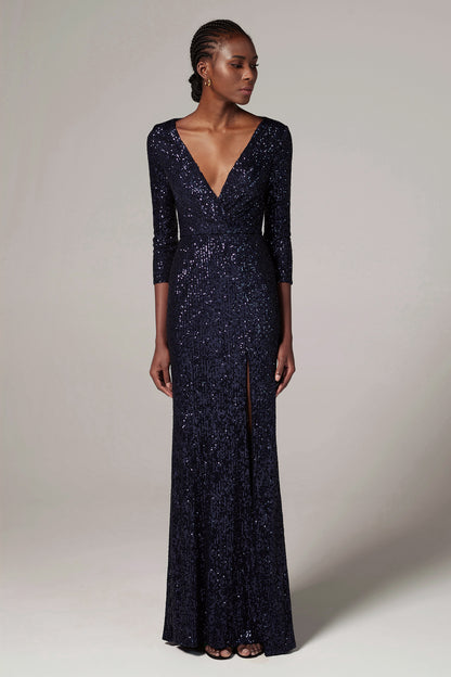 Sheath-Column Floor Length Sequined Dress CS0293