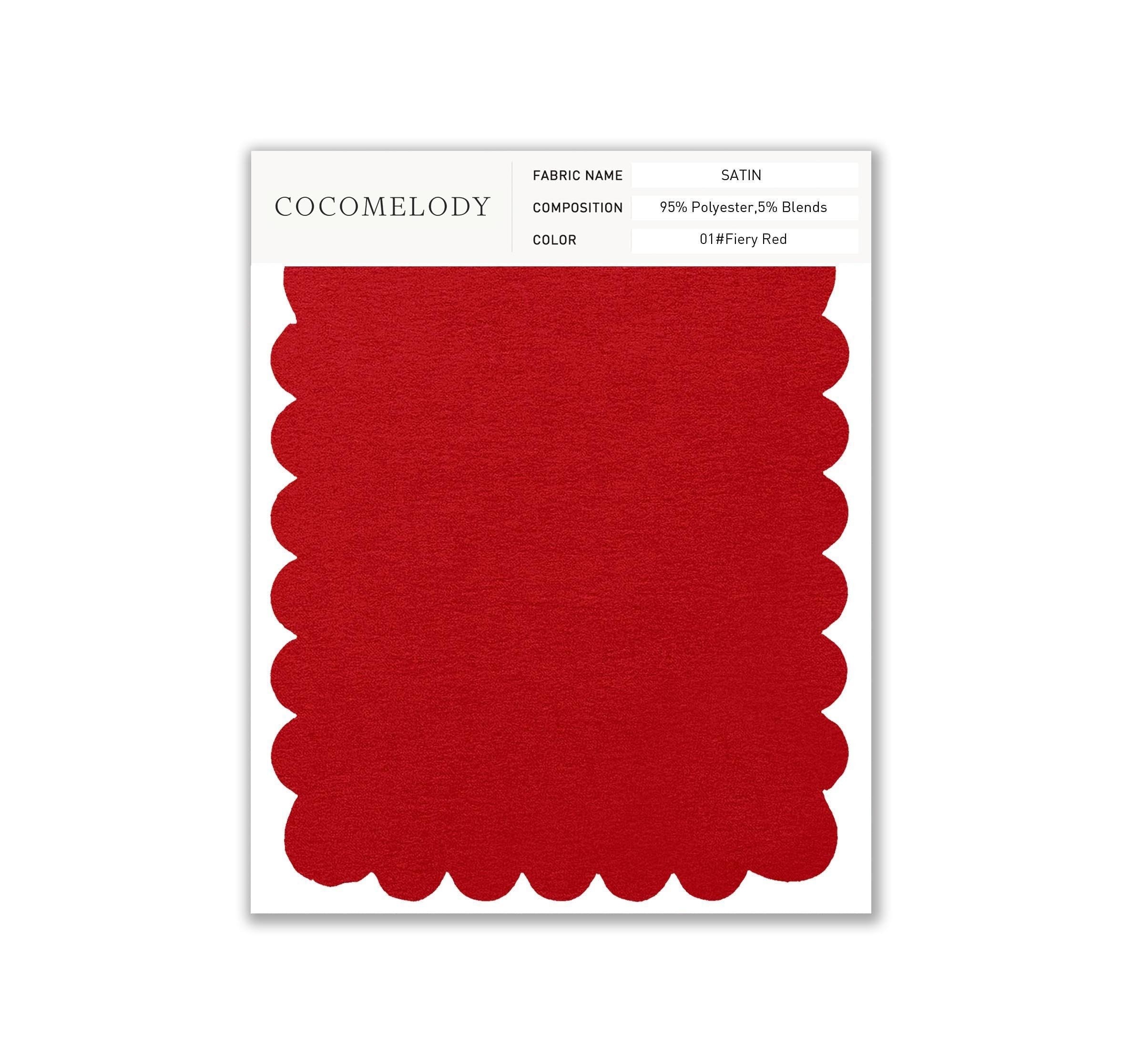 COCOMELODY Satin Fabric Swatch in Single Color SWST16003 